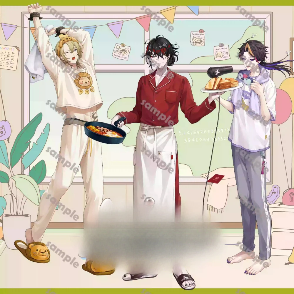 Juego Vox Akuma Shu Yamino Luca Kaneshiro figura acrílica con soporte muñeca llavero de Anime juguete de Cosplay para regalo