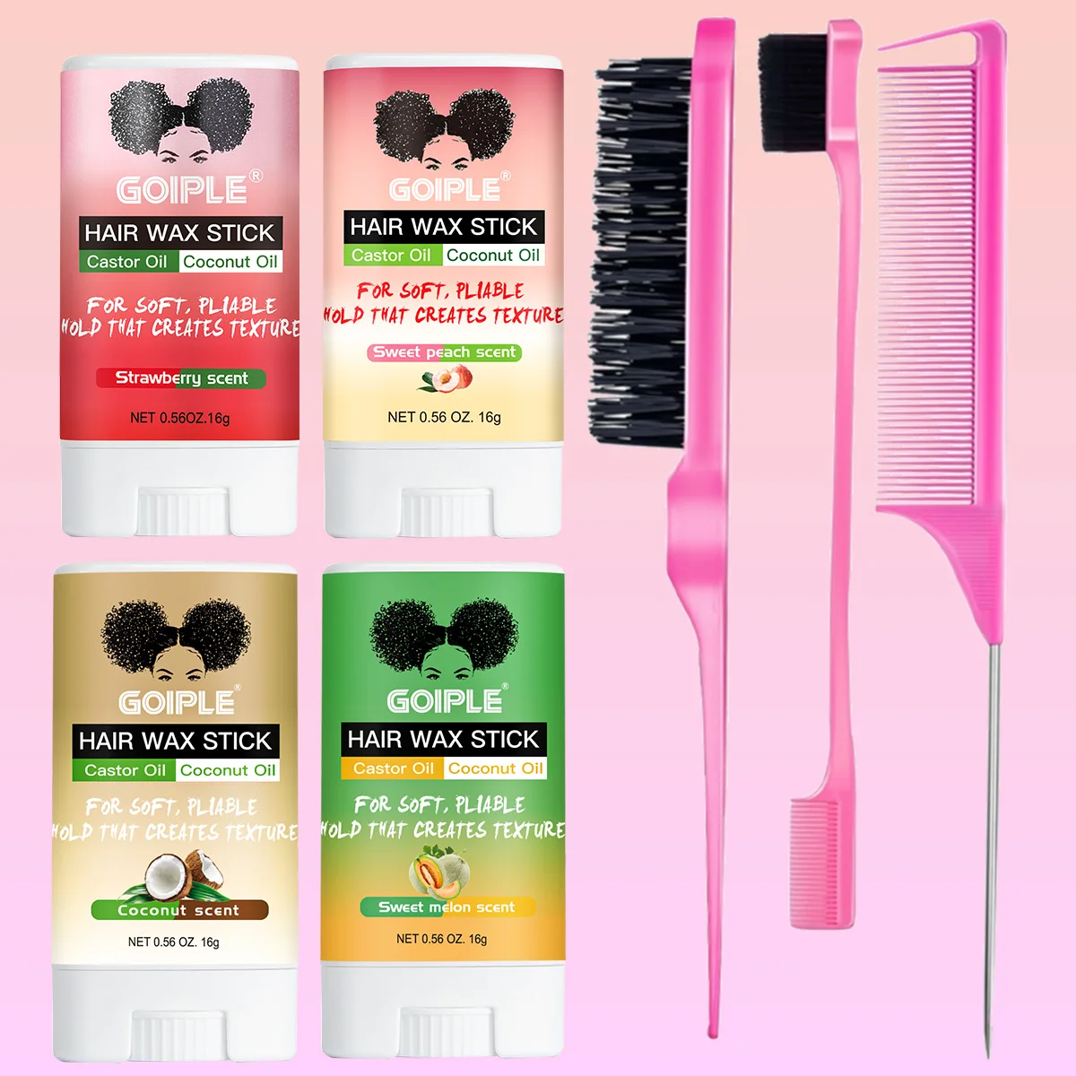 

Broken Hair Wax Stick Professional Frizz Fixed Fluffy for Children Men Women Finishing Hairs Artifact Styling Cream for Hair Wig