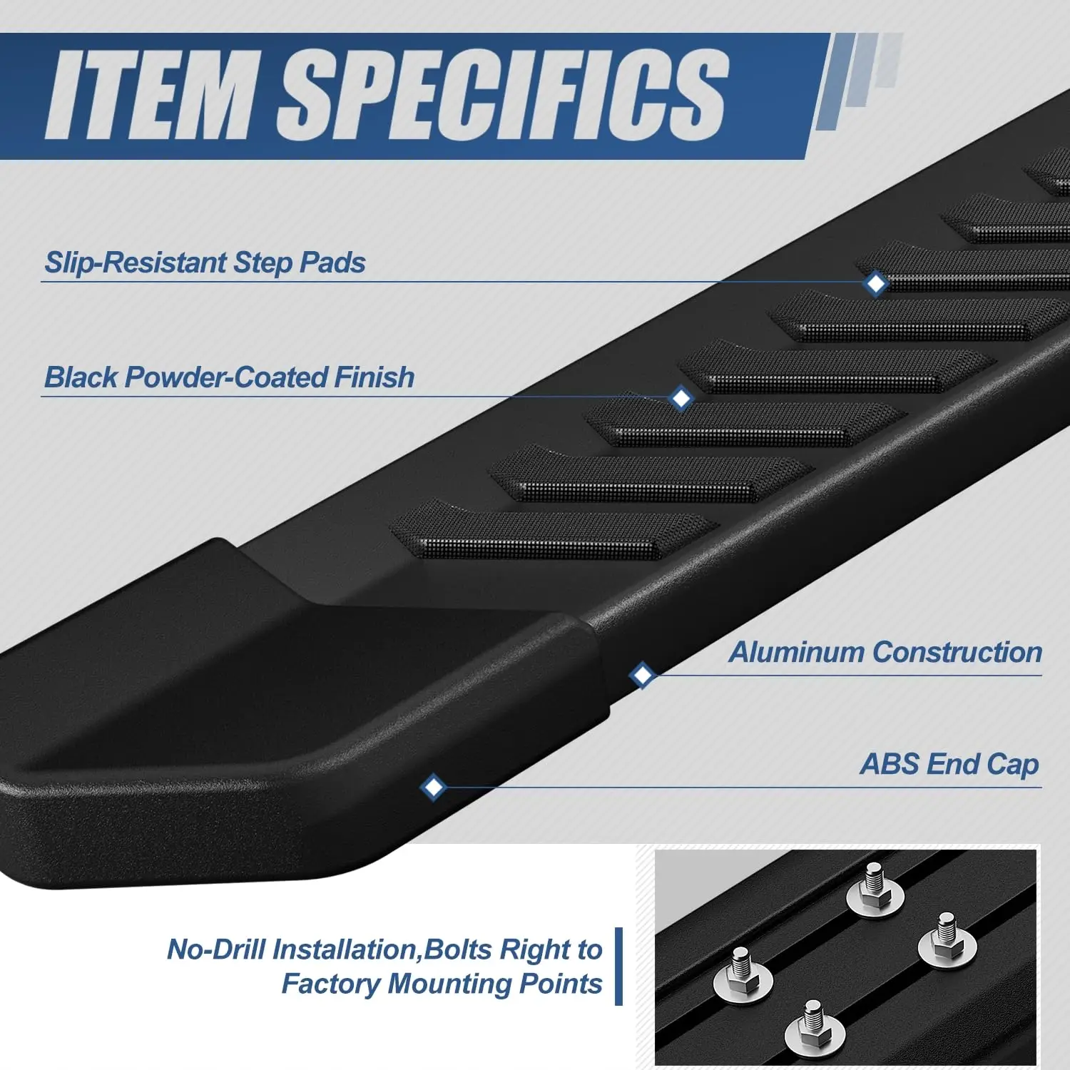 Running Boards for 2015-2026 Ford F150 F250 F350 SuperCrew Cab