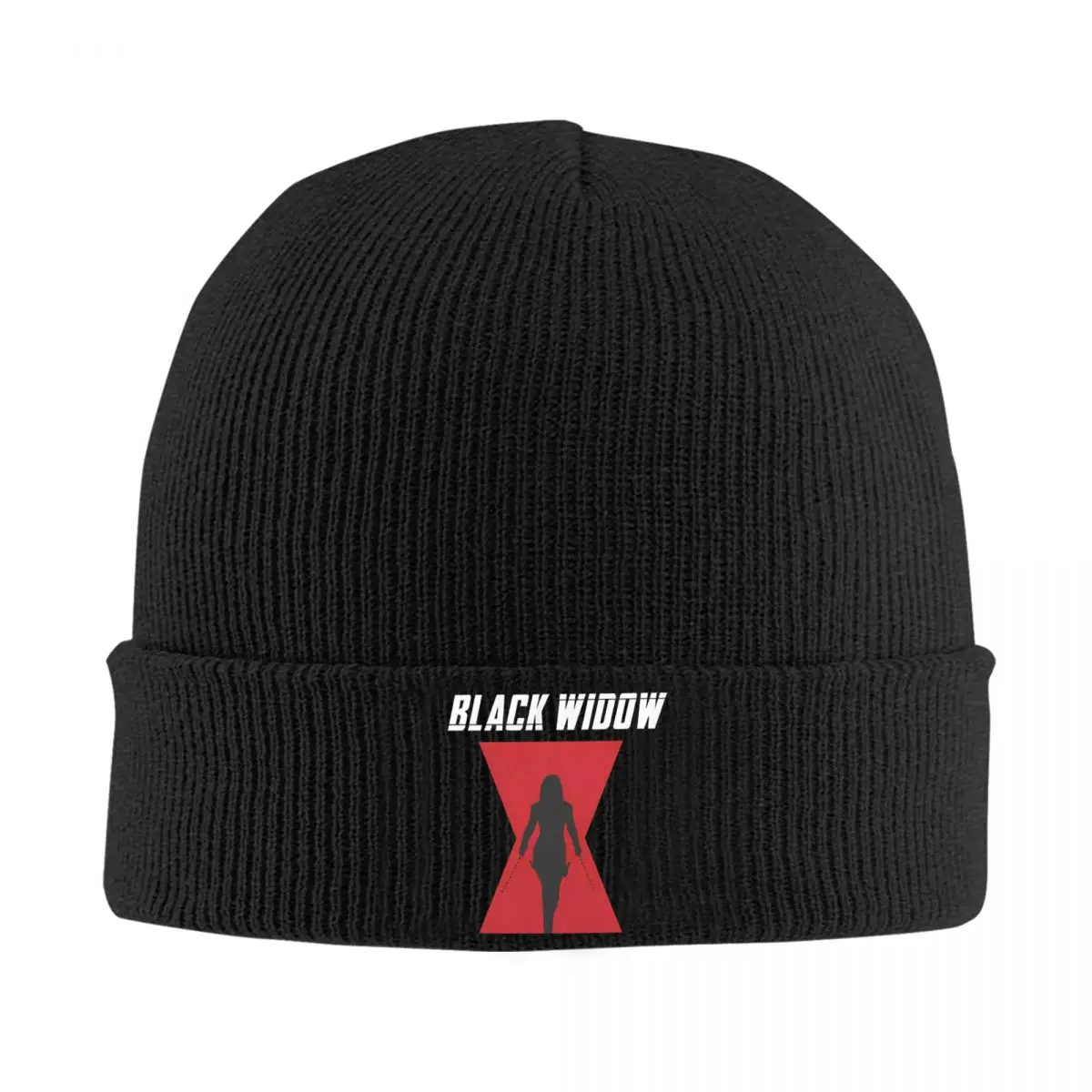 Black Widow Hourglass Silhouette Bonnet Hats Beanie Hats Printed Knit Hat Autumn Winter Funny Men Women Kpop Warm Soft Cap