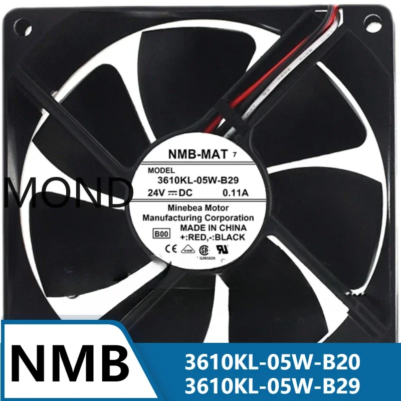 

NMB 3610KL-05W-B20 3610KL-05W-B29 Axial Flow Server Cooling Fan 9025 24V 0.11A 9CM
