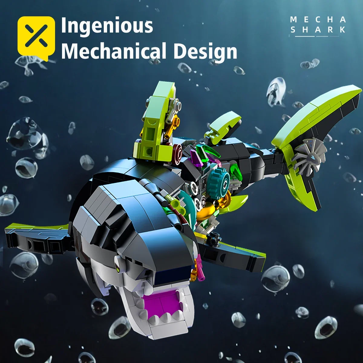 

Marine Bio-Mechanical Shark Assembly Kit Includes display base and lighting A delightful birthday gift for children and adults