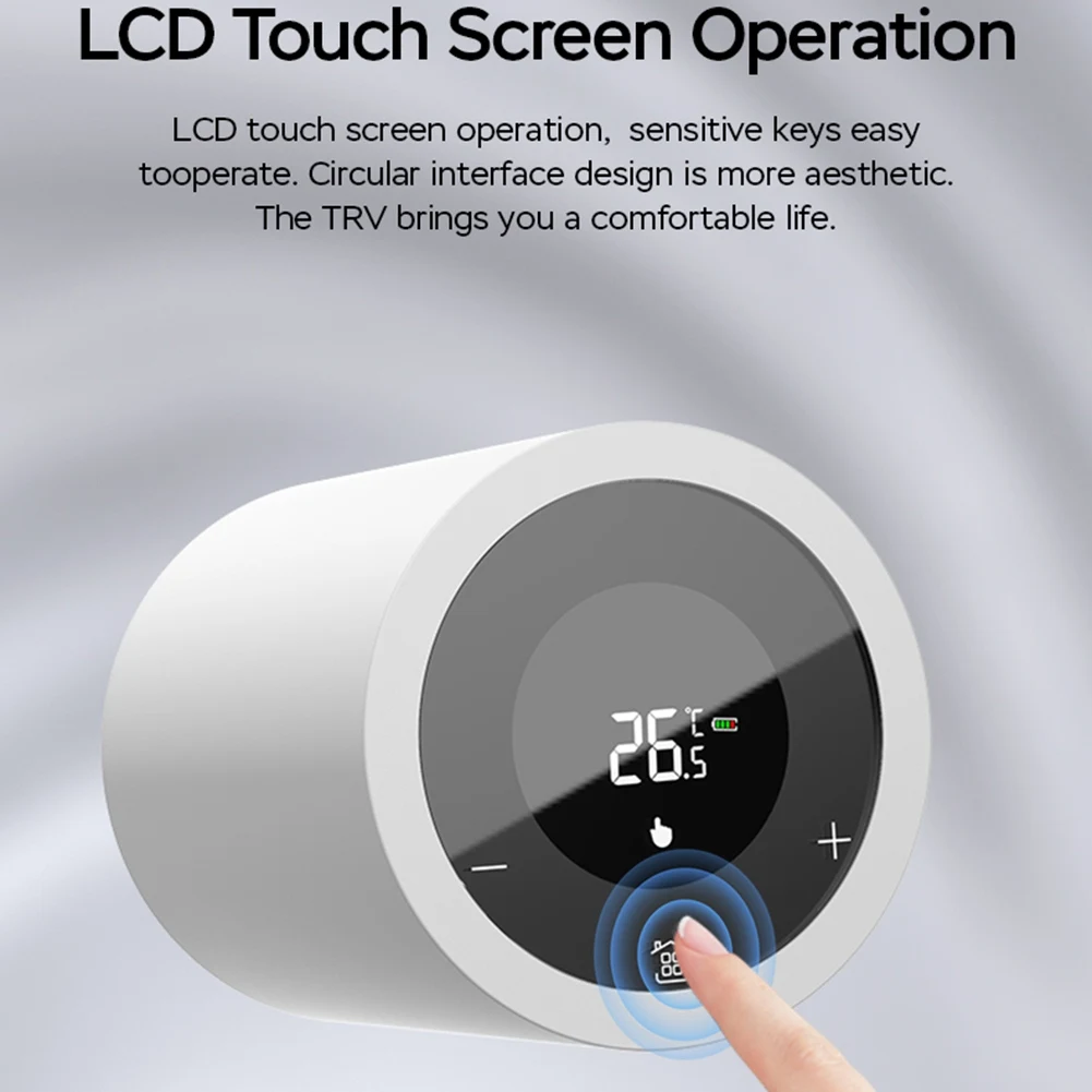 

-A95Z ЖК-сенсорный экран Zigbee, интеллектуальный привод радиатора, управление приложением, термостатический клапан радиатора, регулятор температуры