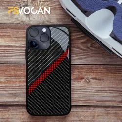 Carbon Fiber Pattern Slim Case For iPhone 16 15 14 13 12 11 Pro Max 17 18 Shockproof Drop Tested Black Green Blue White