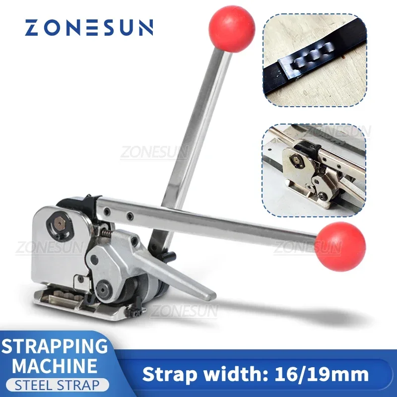 

ZONESUN MH35 Baler strapping machine Manual Steel Strapping Tools for strap steels width from 16 to 25mm Packaging Machine