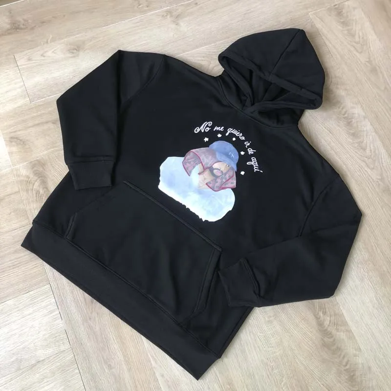 

DTMF Hoodie Sweatshirt American Hip-hop Graffiti Print Casual Loose Hooded Debi Tirar Mas Fotos Pullover Men's Streetwear