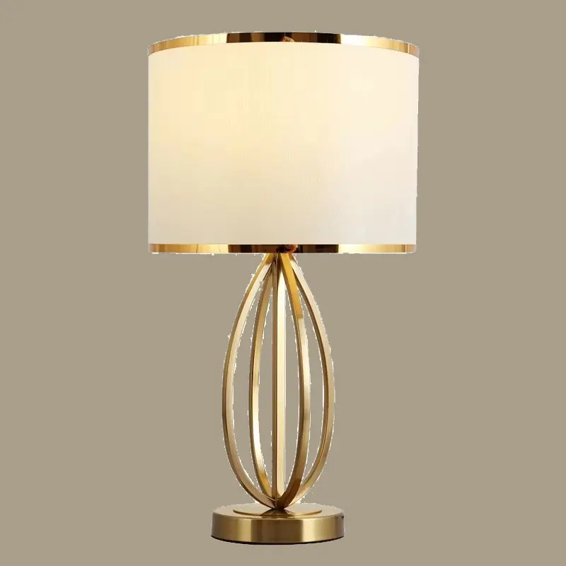 

Postmodern Metal Cloth Desk Lamp Model Room Living Room Study Room Bedroom Bedside Lamp Hotel Decoration Household Reading light