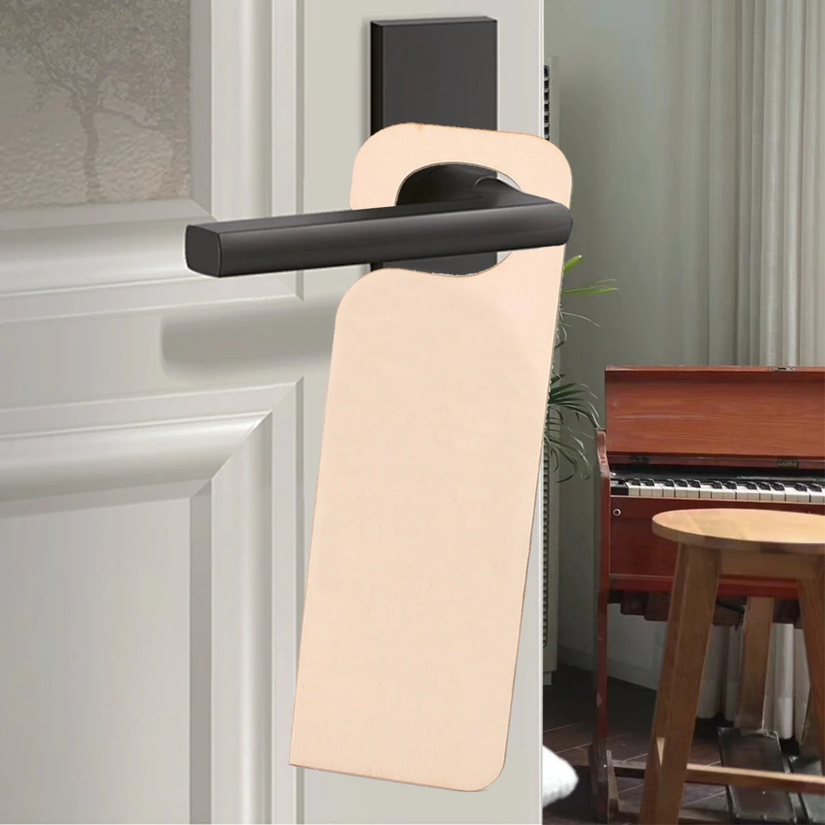 

6 Pcs Door Hanging Decoration Hangers Blank Ornaments Handle Tags Sign Bamboo Craft Blanks Decorations