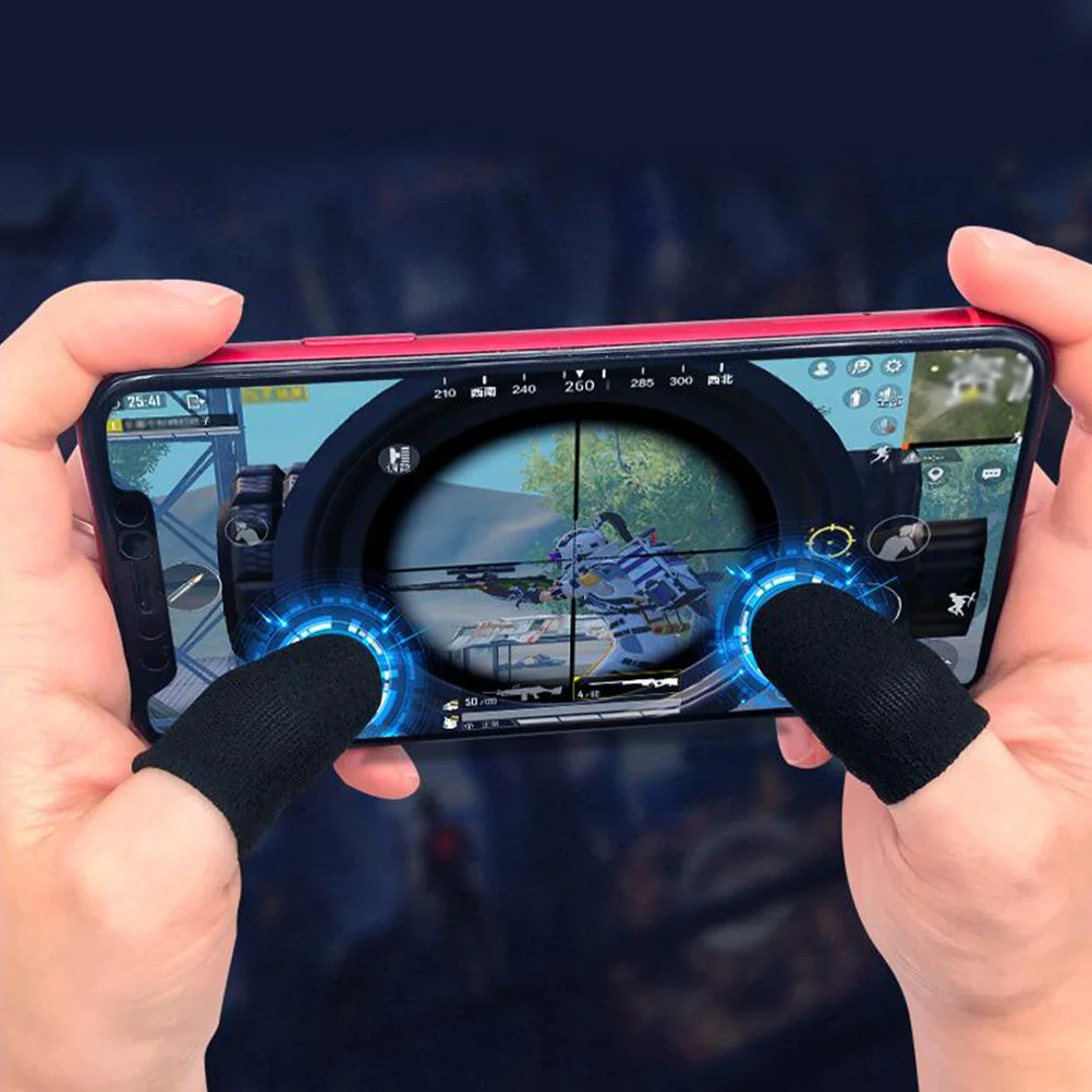 

10 pcs Game Finger Sleeve Anti-Sweat Oil-Proof Non-Slip Touch Sensitive Cover For Phone Gaming Lightweight Mobile Gaming