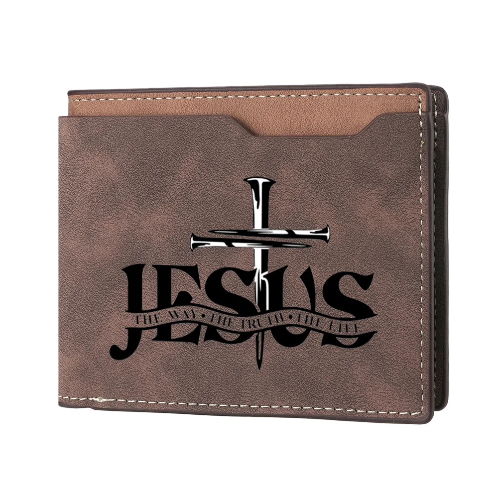 Retro-Geldbörse für Herren mit Buchstabendruck-Design, trendiges Kreditkartenetui, horizontaler Stil, kurze Geldbörse, personalisierte Mode – Detail 5