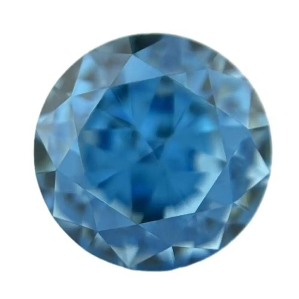 M-Blue Round Crushed Ice Cut Cubic Zirconia Stone 5A 5~10mm Zircon Loose CZ Synthetic Gemstone