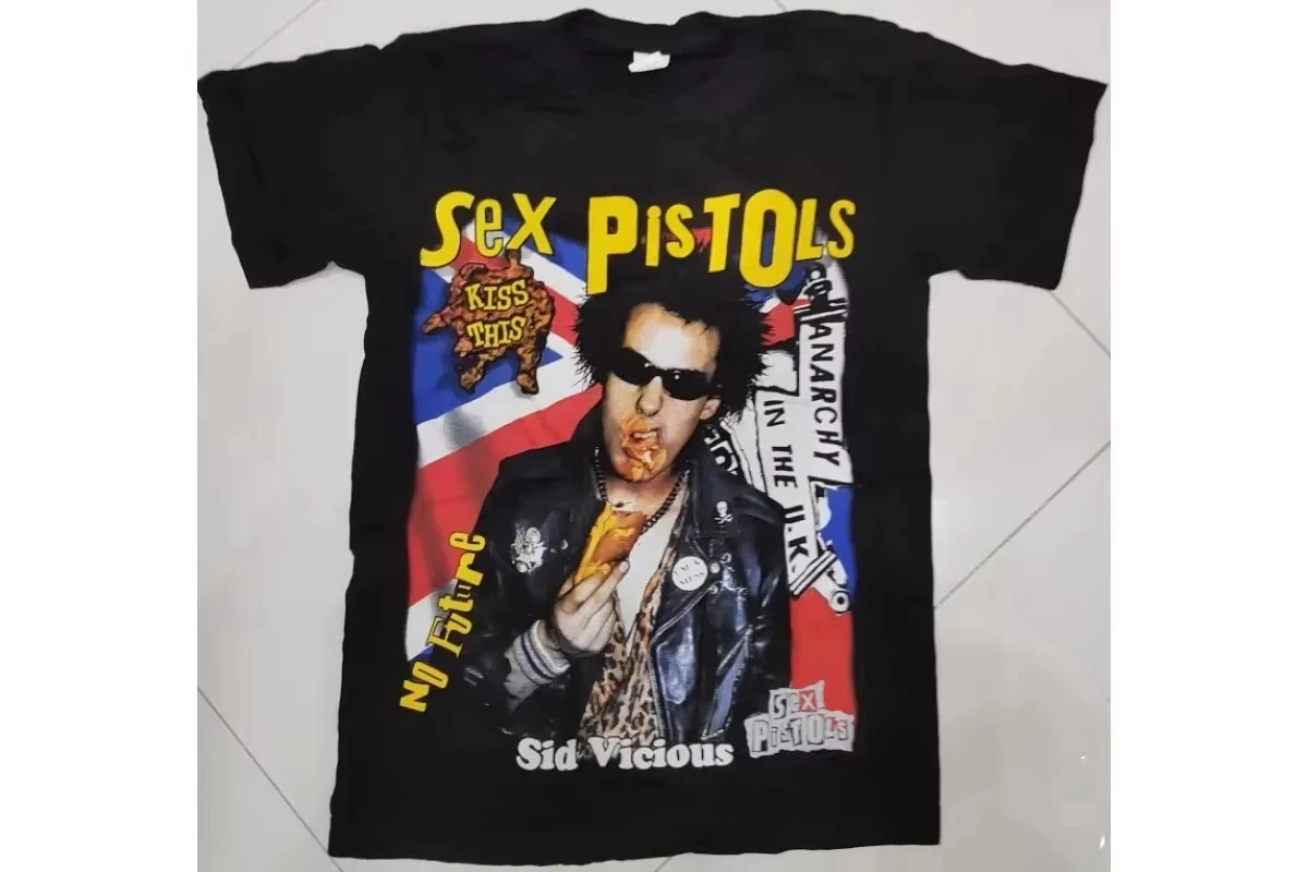 Britische Punkrock-Band Sex Pistols, klassisches Poster-Print-T-Shirt, Unisex, Sommer, neuer Stil, lockeres T-Shirt für Damen und Herren – Detail 3