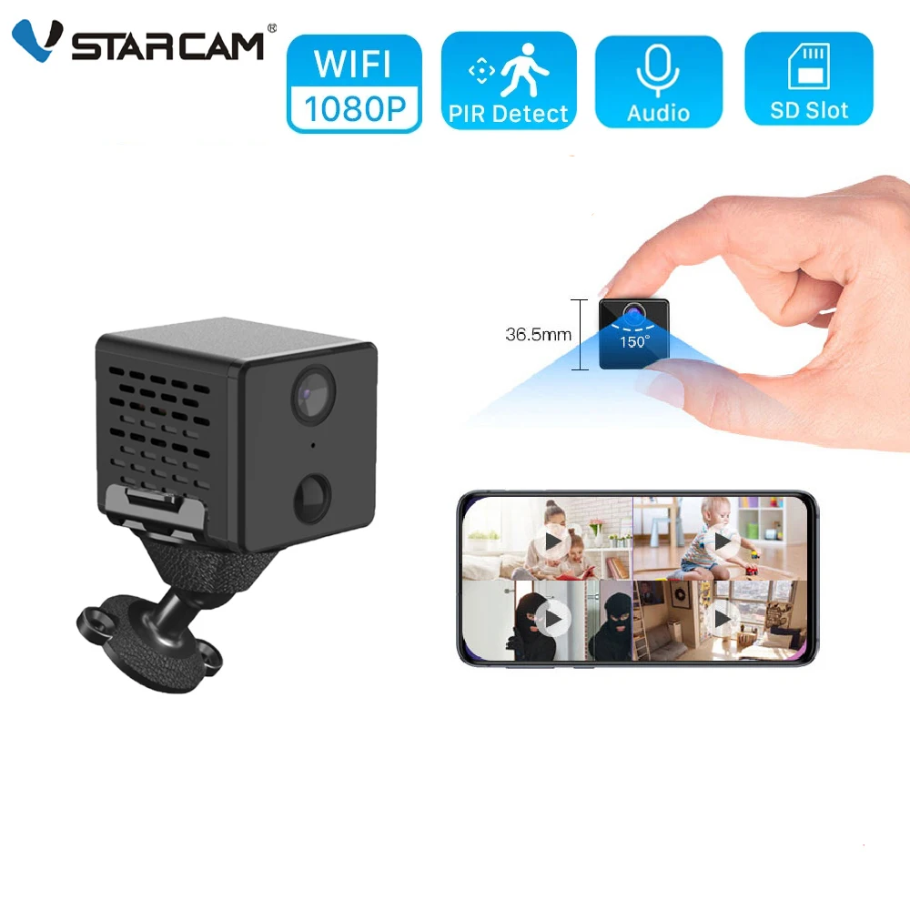 

Vstarcam Mini Camera Security Camera Wireless Indoor 1080P HD WiFi Cameras Home Video Security Motion Detection Audio Monitor