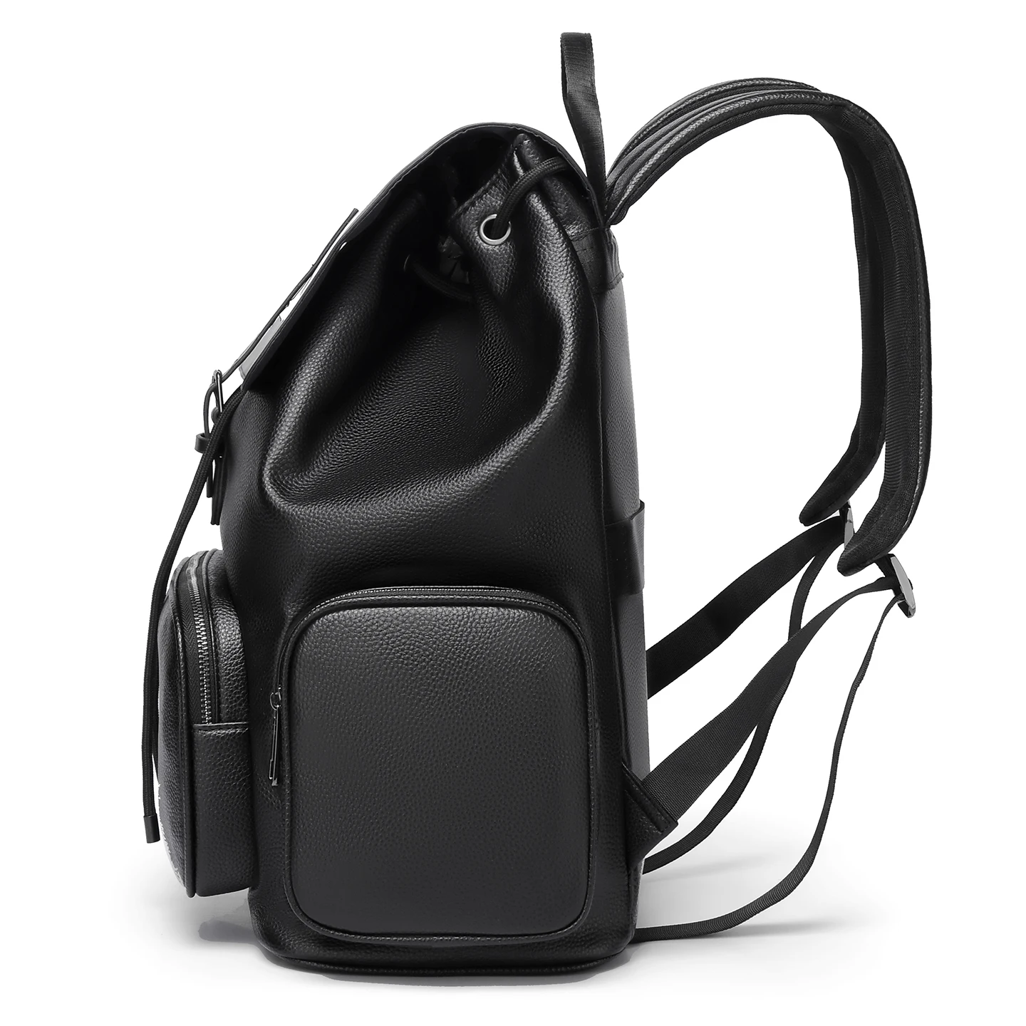 2026 Fashion Business Laptop Backpack Men's Leather Large Capacity College Student Schoolbag Waterproof Travel Boarding Backpack