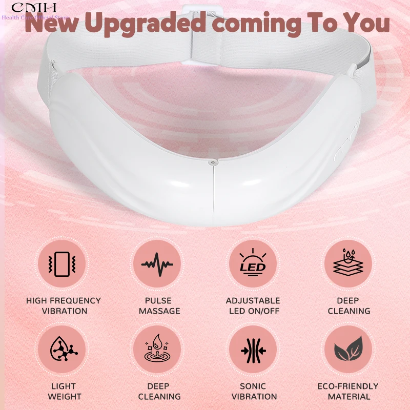 جهاز تجميل نسائي مكركرنت VFace ضغط LED للعناية بأوراق موصلة لشد البشرة وإزالة الذقن المزدوجة وتدليك شحن USB