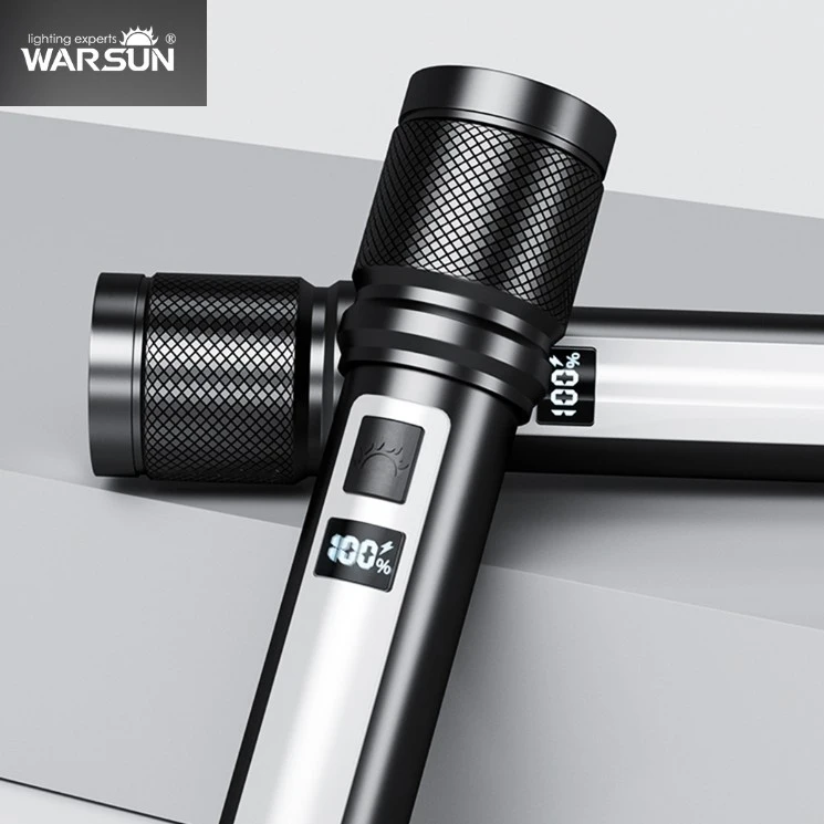 ポータブルズーム高輝度懐中電灯、高出力LED芯、5500mAhリチウム電池、伸縮ズーム、高輝度サイドライト