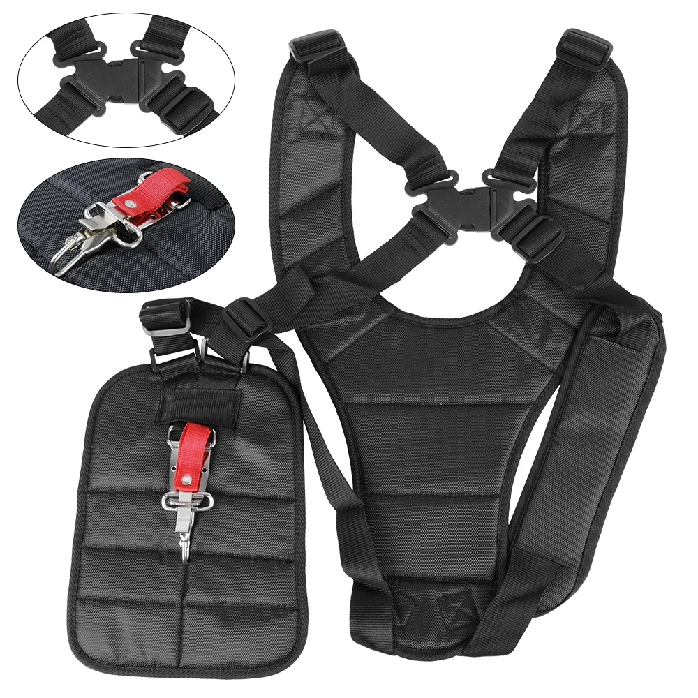 Duplo Trimmer ombro cortador de grama, corda de grama para cortador de escova, jardim banda ajustável, Power Pruner, arnês Strap Belt