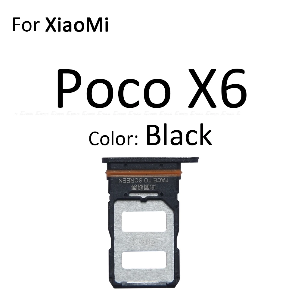 Sim Card Tray Socket Slot Reader Adapter For XiaoMi Poco X6 Neo Pro Micro SD Connector Container Repair Parts
