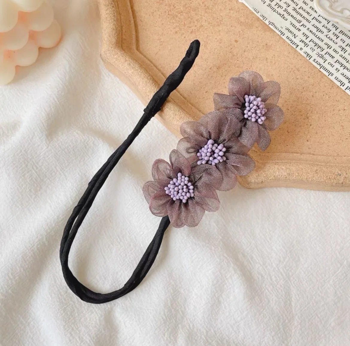 Chiffon Flower Hair Clip Magic Bun Curler Hair Styling Twist Maker Tool Dount Twist Hair Accessories Women Girl Hair Braide Tool