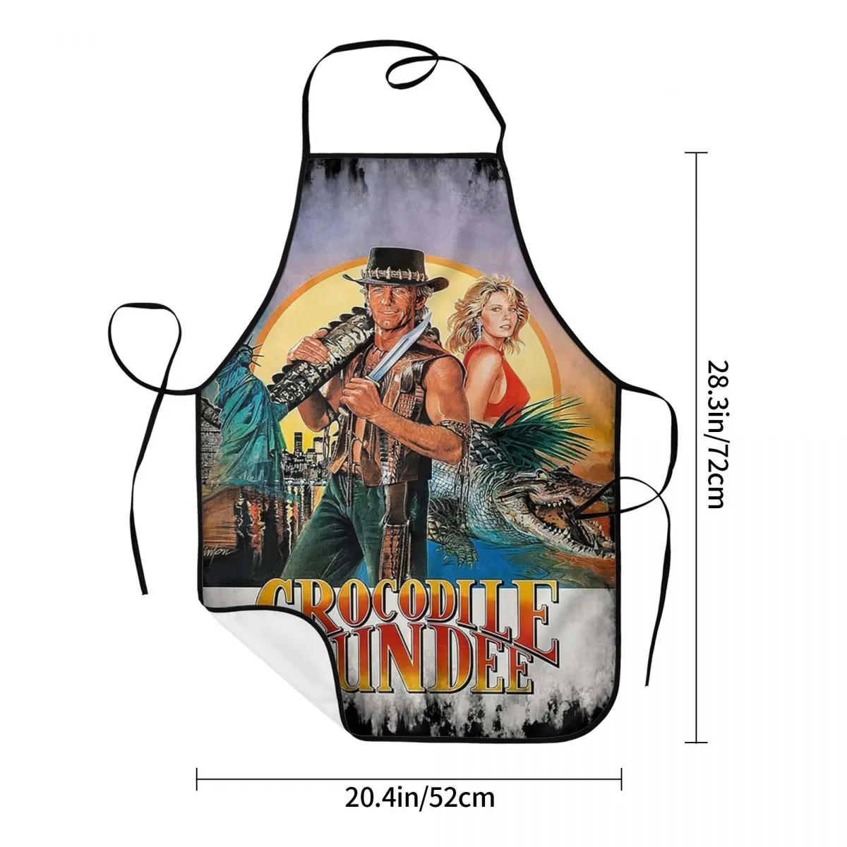 Crocodile Dundee Apron Chef Cooking Baking Tablier Waterproof Bib Kitchen Cleaning Pinafore for Women Men Painting