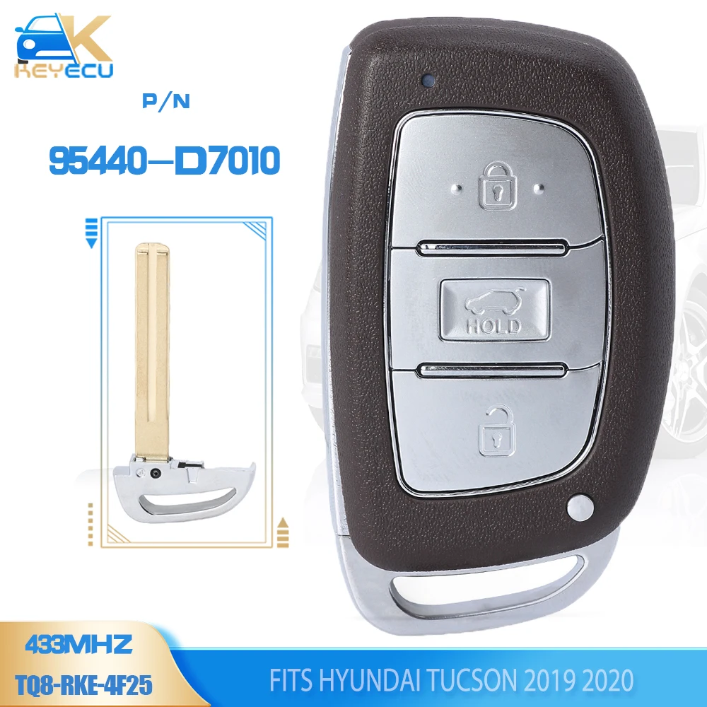 

KEYECU P/N: 95440-D7010 умный дистанционный ключ с 3 кнопками Fob FSK 433,92 МГц ID47 для Hyundai Tucson 2019 2020