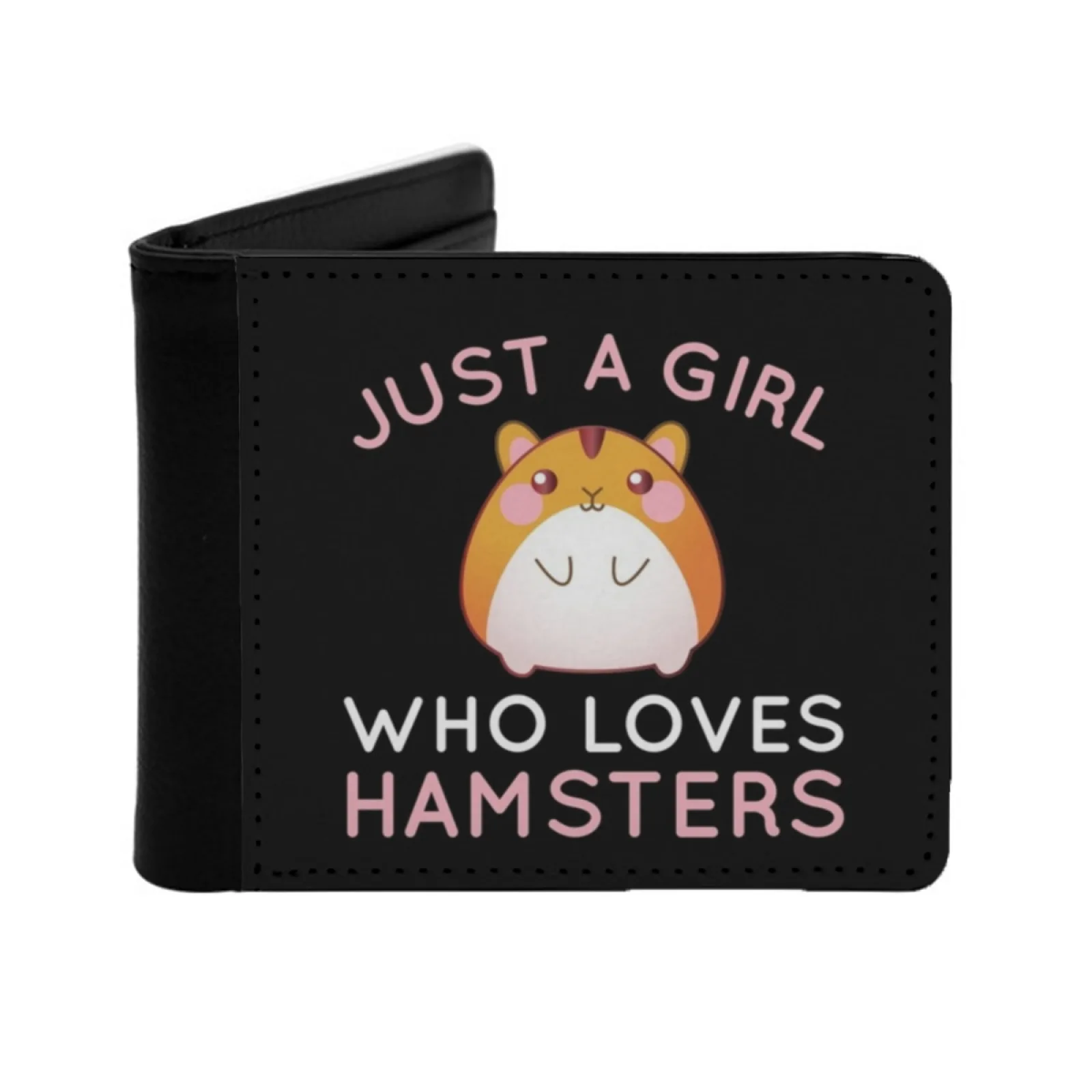 

Персонализированный кошелек Just A Girl Who Loves Hamsters для мужчин и женщин из искусственной кожи с коротким карманом Just A Girl Who Loves