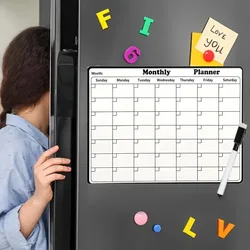 Fridge  magnets Monthly Calendar Magnetic Stickers Waterproof Erasable Magnetic Stickers Weekly Calendar Planner Fridge