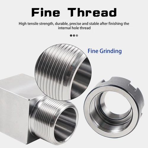 Imagen 2 del producto Bloque de mandril hexagonal cuadrado ER, soporte de sujeción de mandril de bloque ER/25/32/40 para máquina de grabado de torno CNC