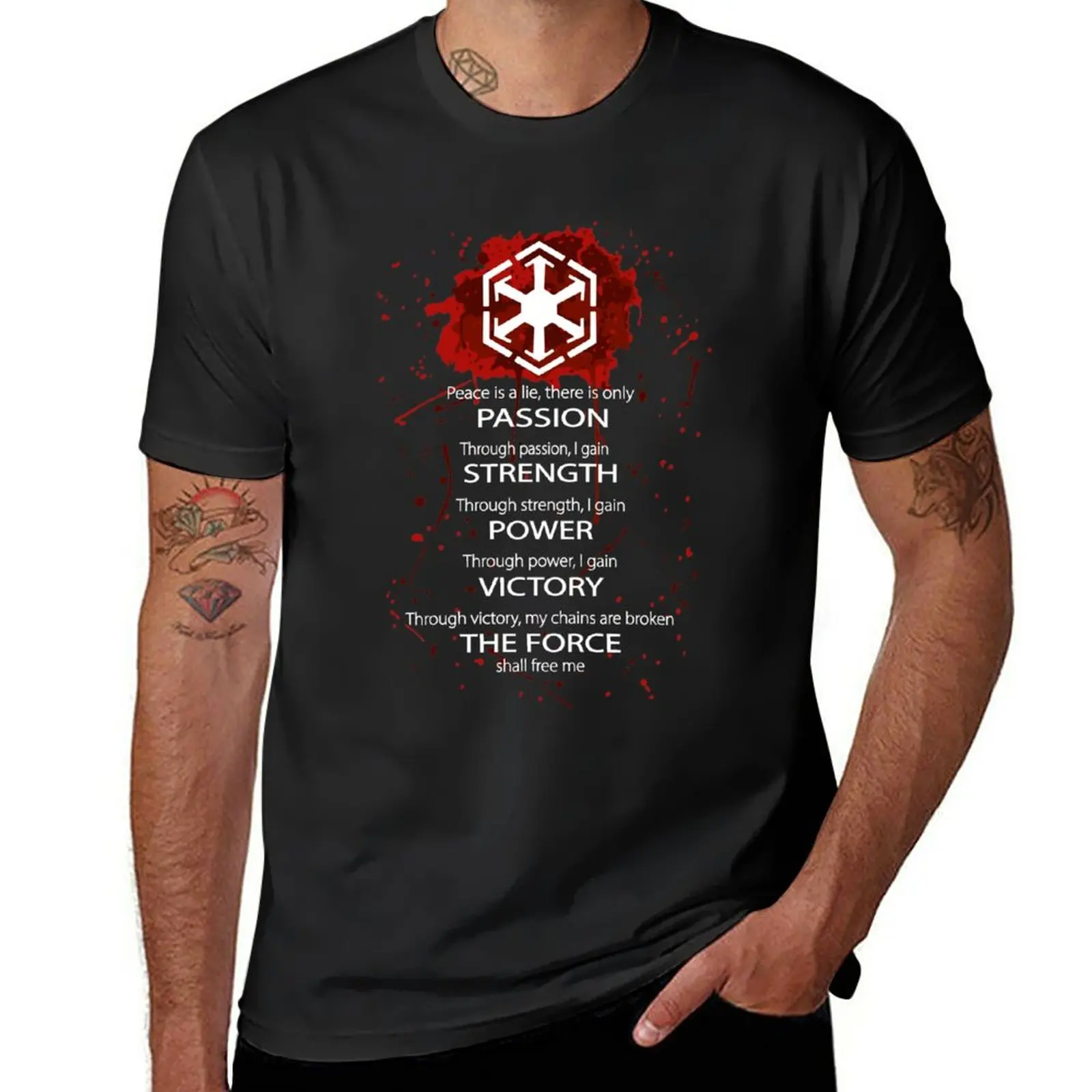 Camiseta con estampado de código Sith para hombre, ropa para parte superior masculina, nueva