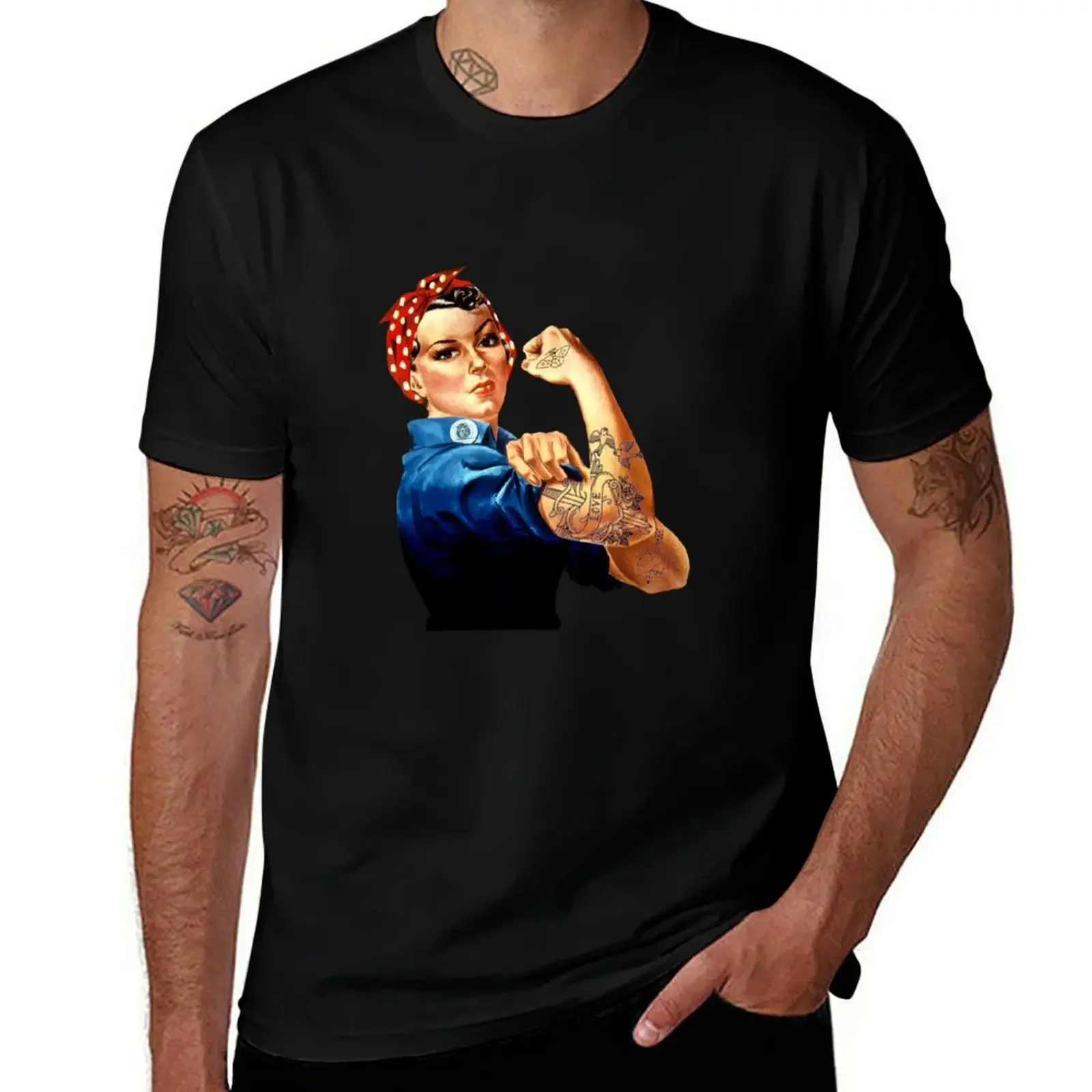 Tattooed Rosie The Riveter - We Can Do It! T-Shirt Funny t-shirt new gifts and t-shirts Men's t-shirts