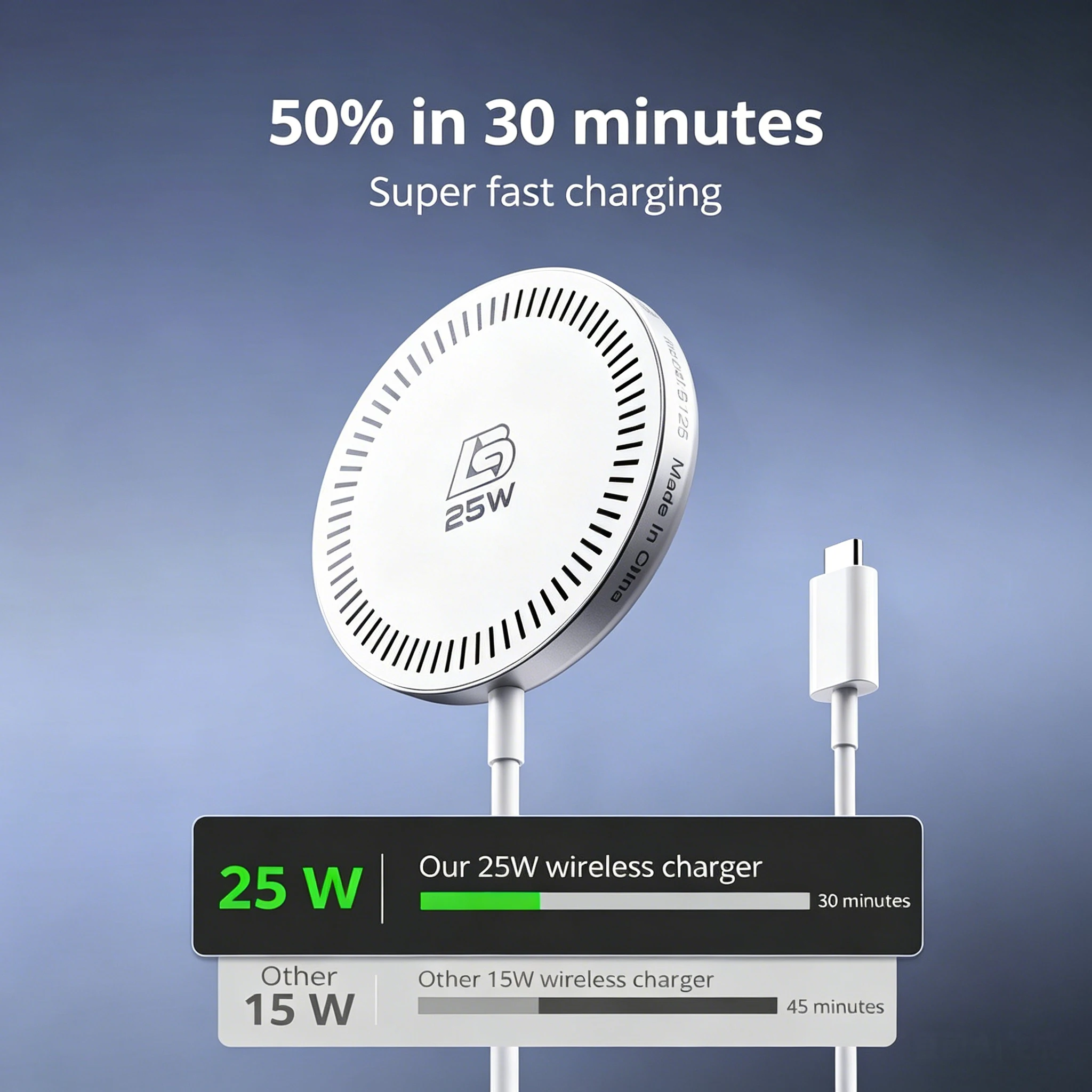 Bonola Magnetic Wireless Charger 25W for Galaxy S26 Ultra 15W Fast Charging for S25/S24/S23/S22 Ultra/Plus Magnetic Charging Pad - view 4