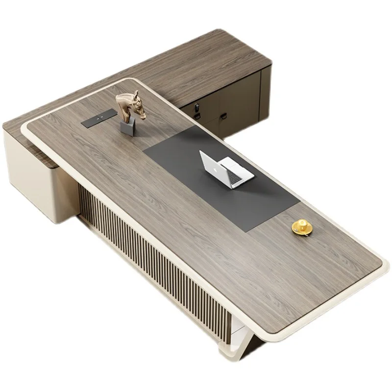 Light luxury boss table CEO, simple modern office furniture, desk, special-shaped creative general manager, platform