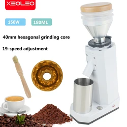 XEOLEO kaffeemühle 40mm Titaninum Konische grat mühle schlag trichter 150W Kaffee bean schleifen maschine Kaffee miller 20 schritte