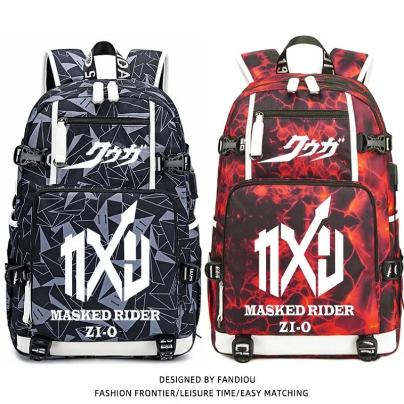 

48cm Kamen Rider Series Luminous Version W Bag Empty My Ghost King ZIO Build Backpack
