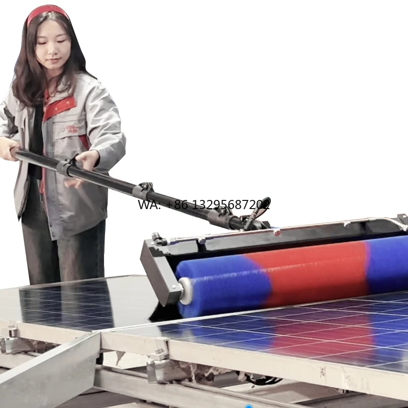 

Multifit's Latest Model of 3.5 Meters Length Rolling Solar Panel Cleaning Brush 24V DC Lithium Battery Power Supply
