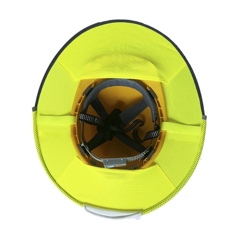 Hard Hats Sunshade with Reflective Strip Wide Brimmed Neck Protective Sun Shade for Safety Helmets Hard Hats Accessory