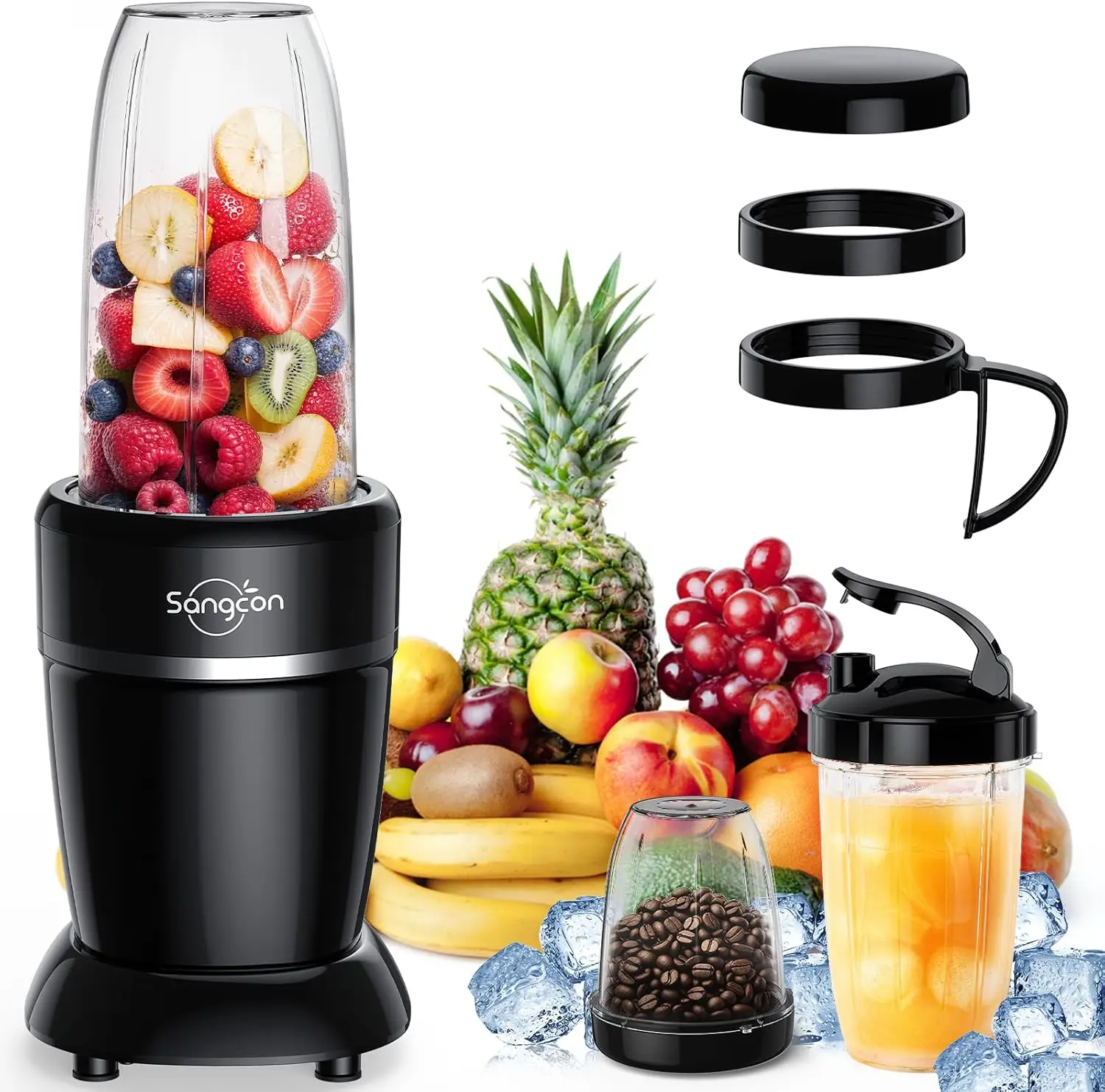 

1000W Smoothie Blender with 3 Cups, Portable Blender for Shakes & Frozen Drinks