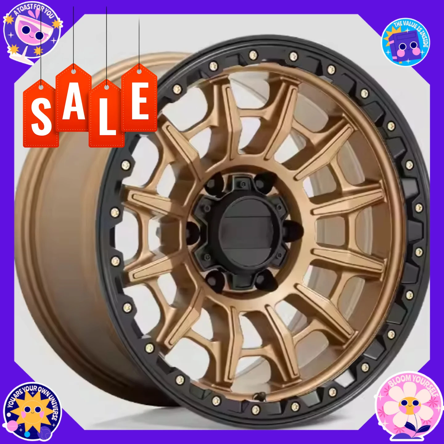 

Hot-selling Luxury Custom Made Aluminum Off Road Wheels Deep Dish Sprint Car 6X135 5*150 5 Painting 5 X114.3 for Pickup & SUV