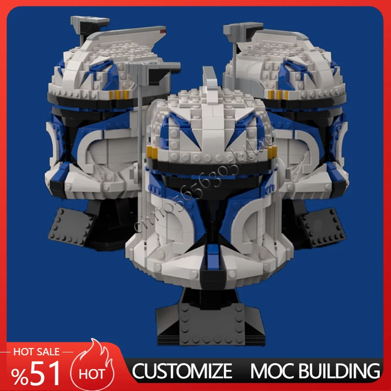 

864 PCS Space Battle Bad Batches Helmet Captain Rex Star Movie Ultimate Collection Buil Custom Architecture DIY Model Toys Gifts