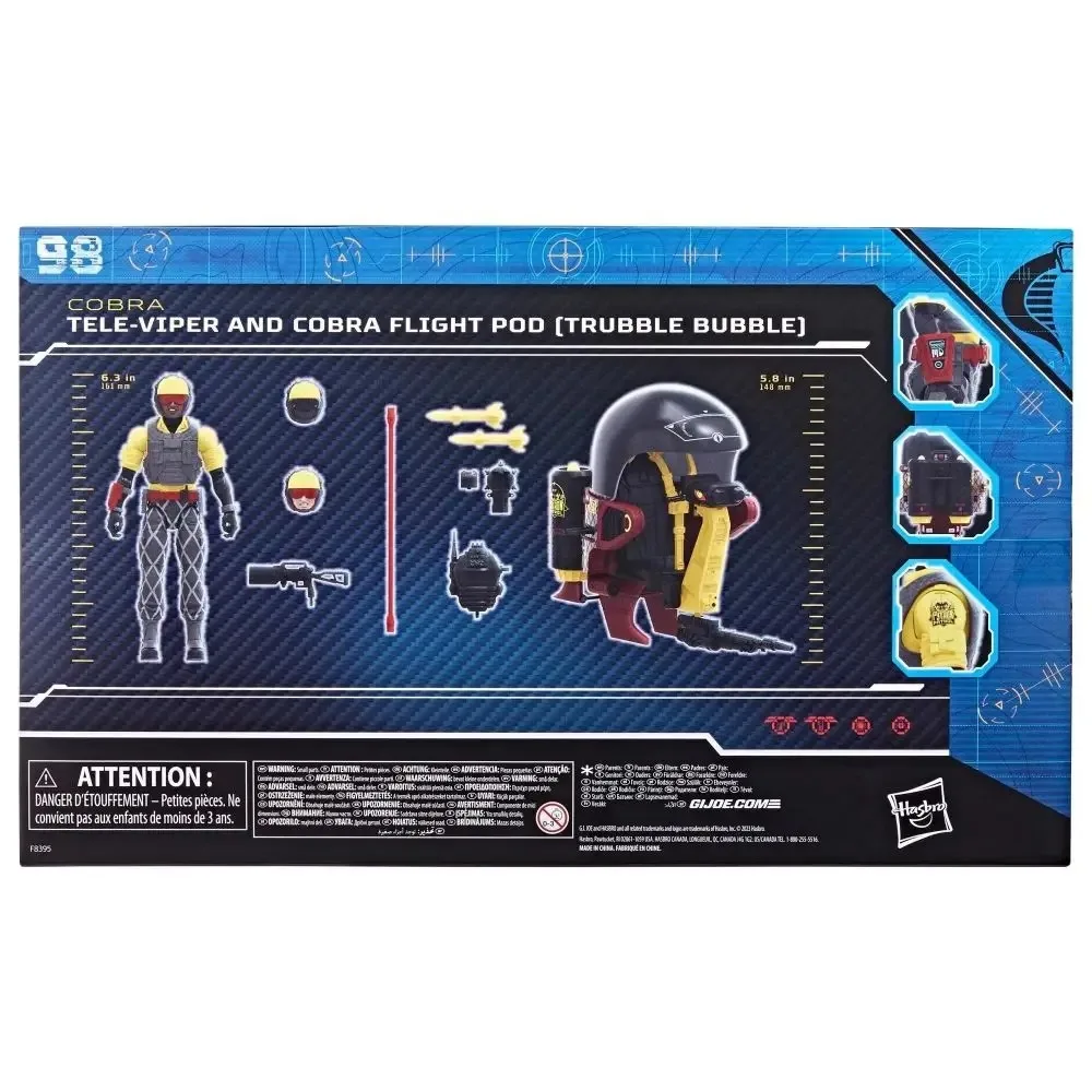 Origens Hasbro G.I. Joe Classified Series Anime Tele-Viper e Cobra Flight Pod Figuras de ação Brinquedos colecionáveis Presentes de feriado