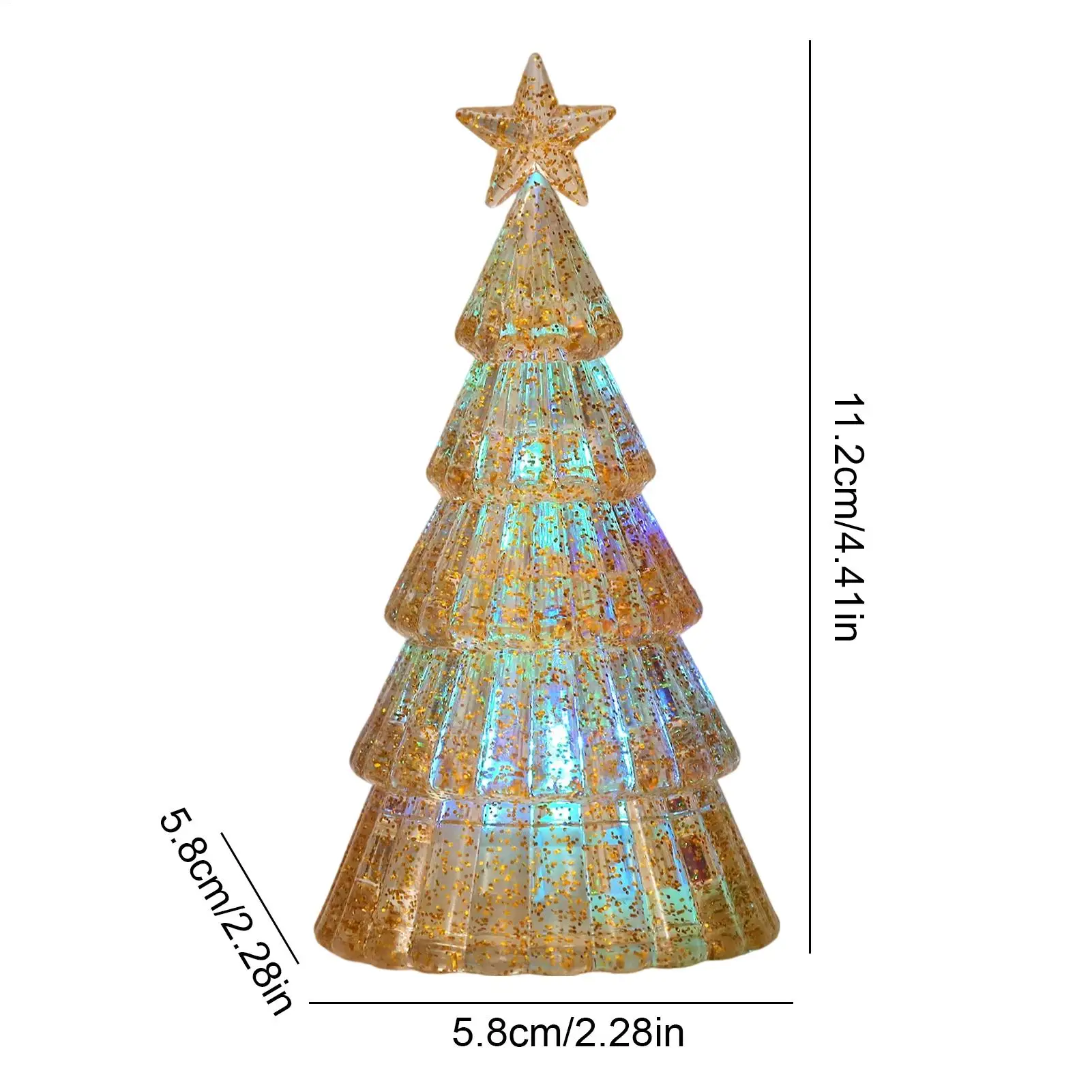 LED متوهجة شجرة الكريستال الحلي سطح المكتب عبر الحدود الأطفال الإبداعية هدية عيد الميلاد أضواء زينة عيد الميلاد