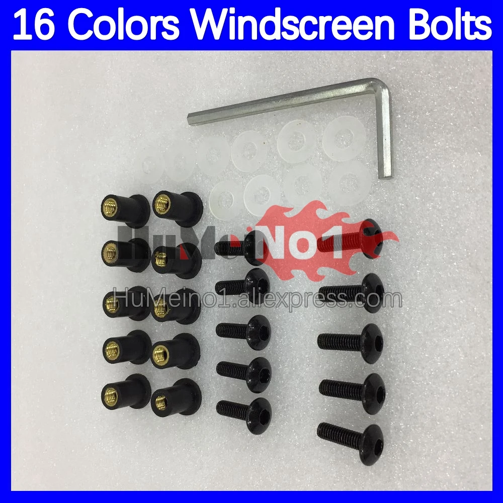 31pcs Motorcycle Windscreen Bolts For KAWASAKI NINJA ZX-11R ZX11 ZX11R 1993 1996 1997 1998 1999 2000 2001 Windshield Screws Nuts