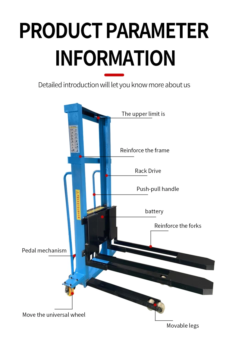 Portable electric forklift, lift, used for truck fully electric hydraulic unloading climbing machine