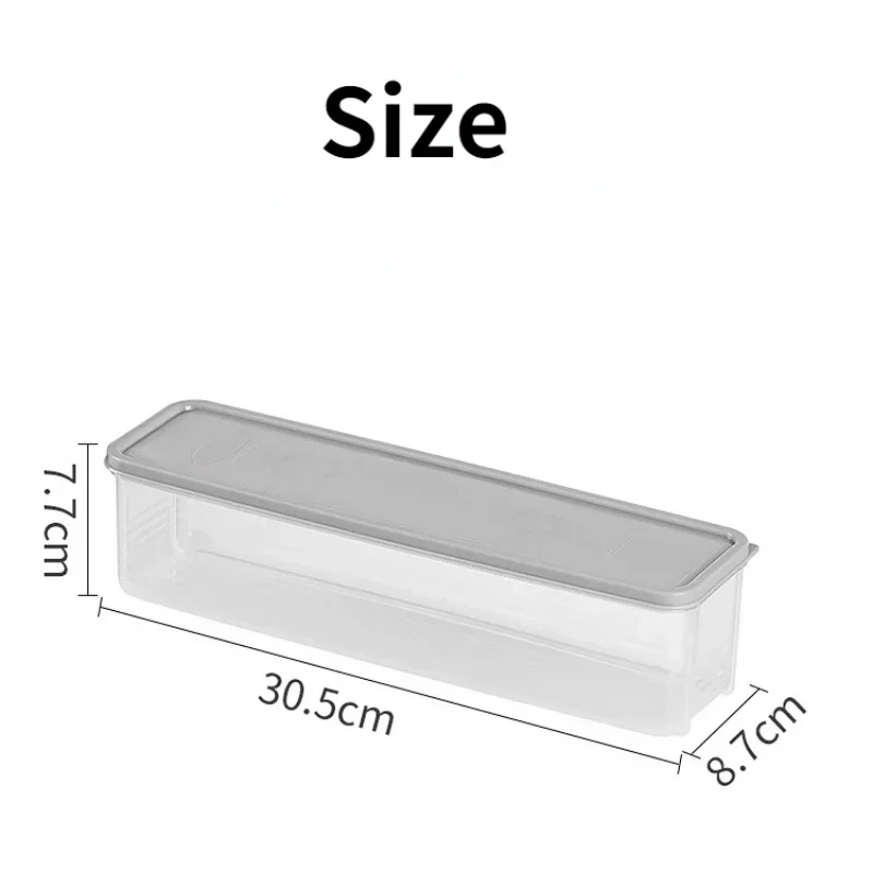 Rectangular Noodle Storage Box Food-grade Kitchen Grain Noodles Plastic Sealed Refrigerator Crisper Transparent Box