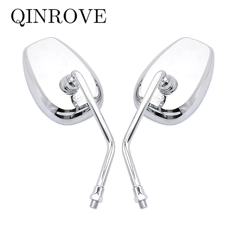 10 мм мотоциклетное хромированное зеркало заднего вида, универсальное прозрачное стекло, боковые выпуклые зеркала для YAMAHA NVX155 FZ25 KTM DUKE 125 200 790 390 10 мм мотоциклетное хромированное зеркало заднего вида, универсальное прозрачное стекло, боковые выпуклые зеркала для YAMAHA NVX155 FZ25 KTM DUKE 125 200 790 390