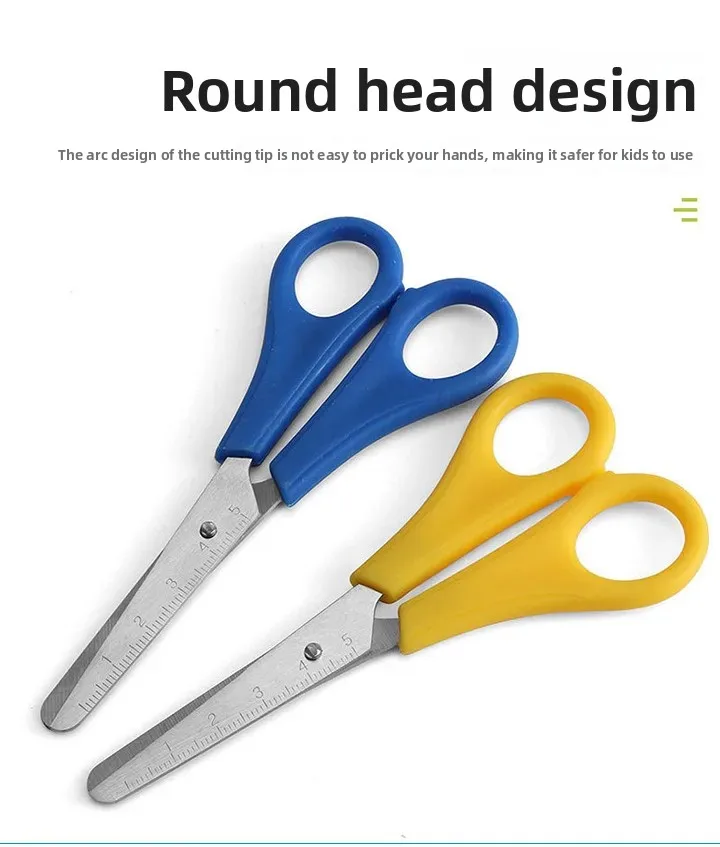 Graduated Student Scissors with Safety Ruler description 5