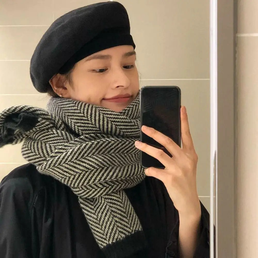الكلاسيكية تقليد الكشمير وشاح من الصوف رشاقته لينة الشتاء أوشحة كشميرية دافئة الكورية نمط طويل شال طالب