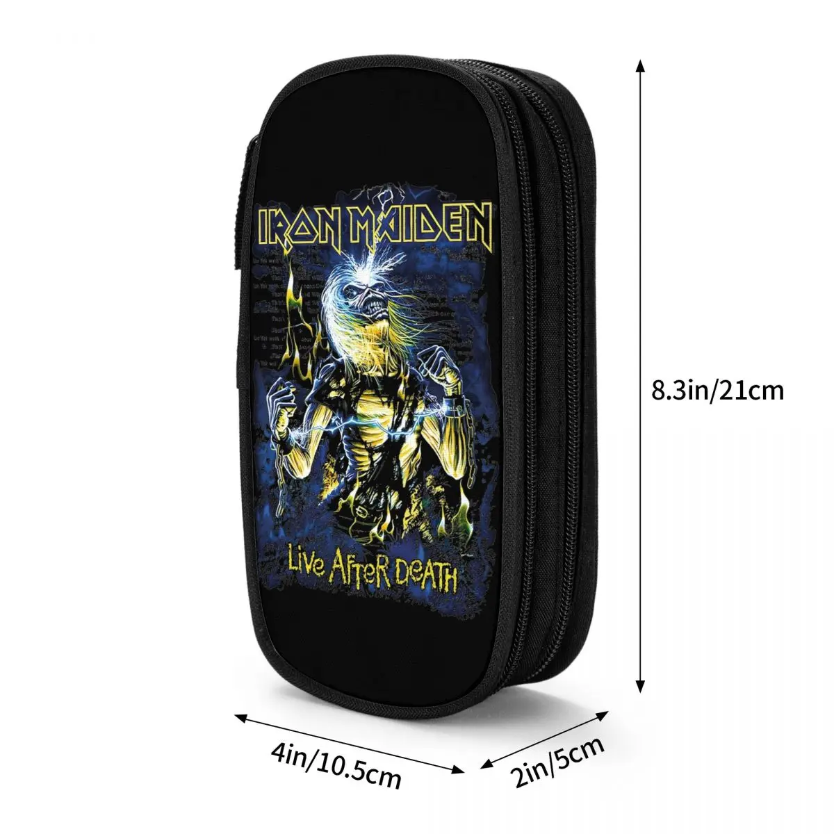 New Ironmaiden Rap Pencil Case Heavy Metal Rock  Pencilcases Pen Box for Student Large Storage Bags School Supplies Stationery