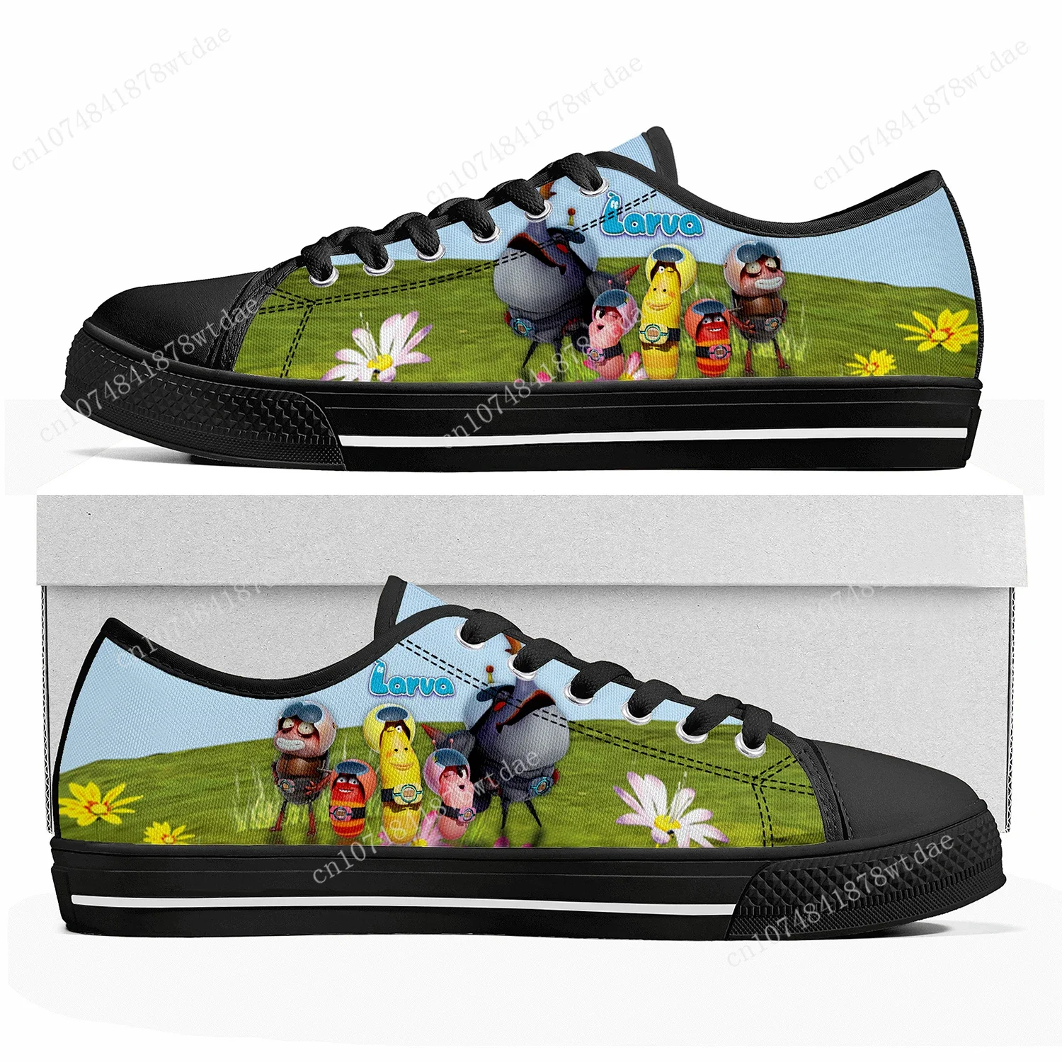 Larva Low Top Sneakers Womens Mens Teenager High Quality Canvas Sneaker Casual Anime Cartoon Manga Comics Customize Shoes