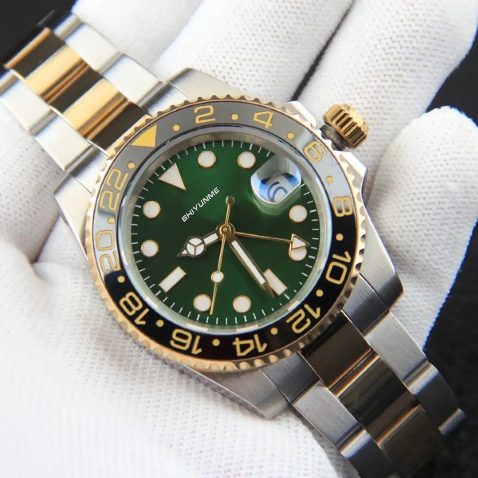 Automatische mechanische Unisex-Uhr, voll funktionsfähig, World Time Sapphire 2813, Serie 904L